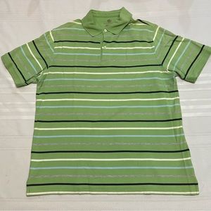 Covington Green Stripe Mens Short Sleeve Polo Excellent Used Condition- Size L